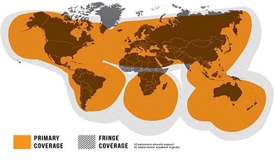 Globalstar Coverage Map