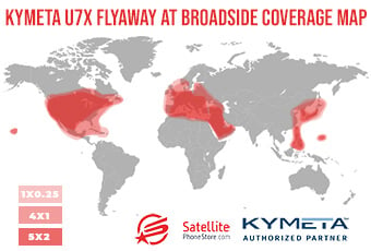 Kymeta U7X Flyaway at Broadside Coverage map